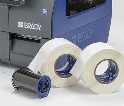 Noen eksempler på i7500-etiketter på 76 mm rullkjerner. 