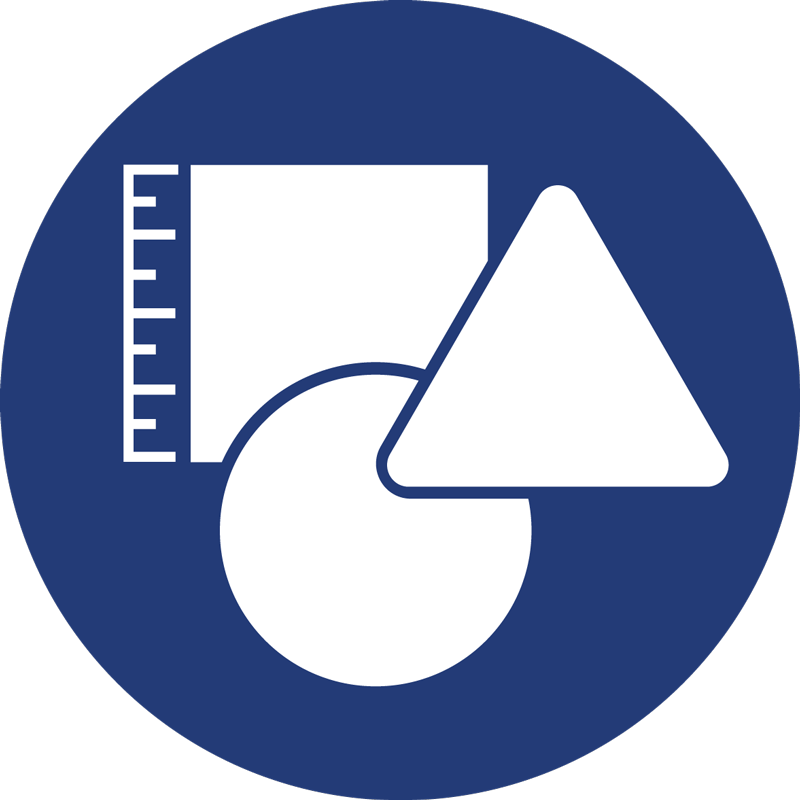 etikettstørrelse og -form